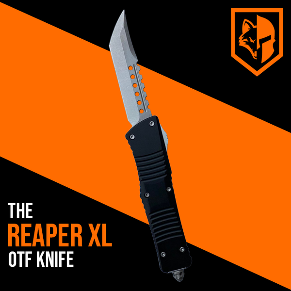 The Reaper XL - OTF Knife with Black handle