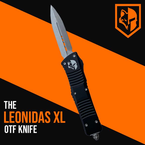 The Leonidas XL - OTF Knife with Black handle